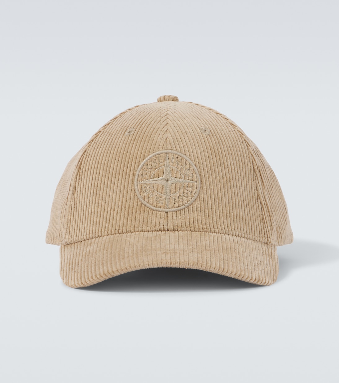 Compass cotton corduroy baseball cap in beige Stone Island Mytheresa