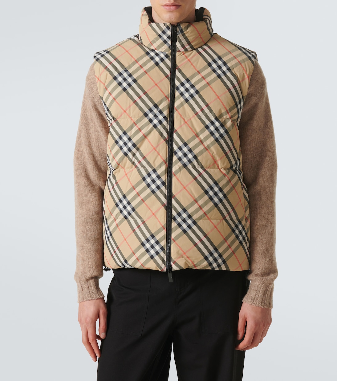 Chaleco de plumas con Burberry Check | Burberry