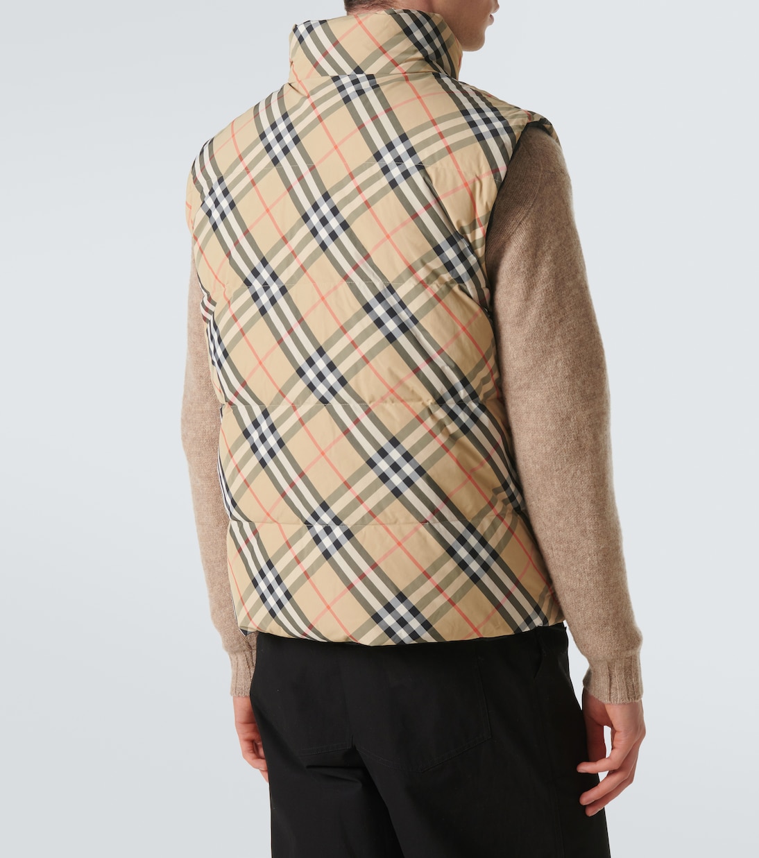 Chaleco de plumas con Burberry Check | Burberry