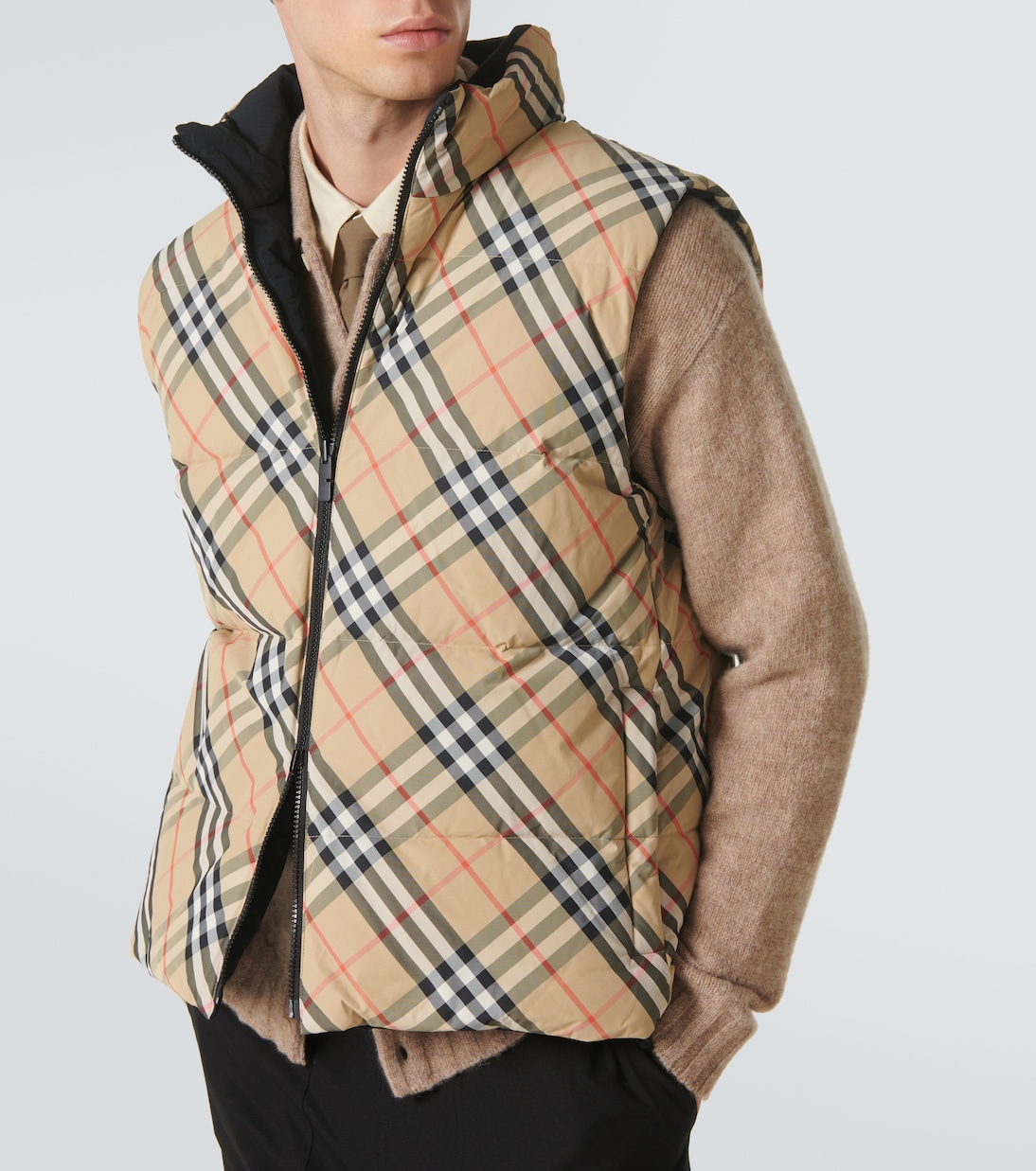 Chaleco de plumas con Burberry Check | Burberry