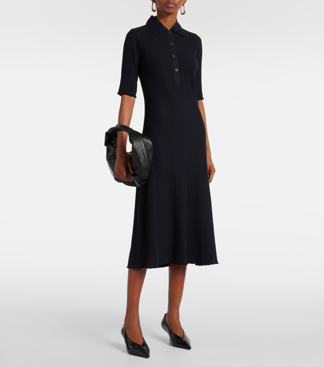 Polokleid aus Rippstrick | Vince