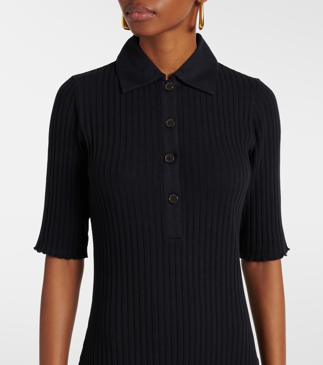Polokleid aus Rippstrick | Vince