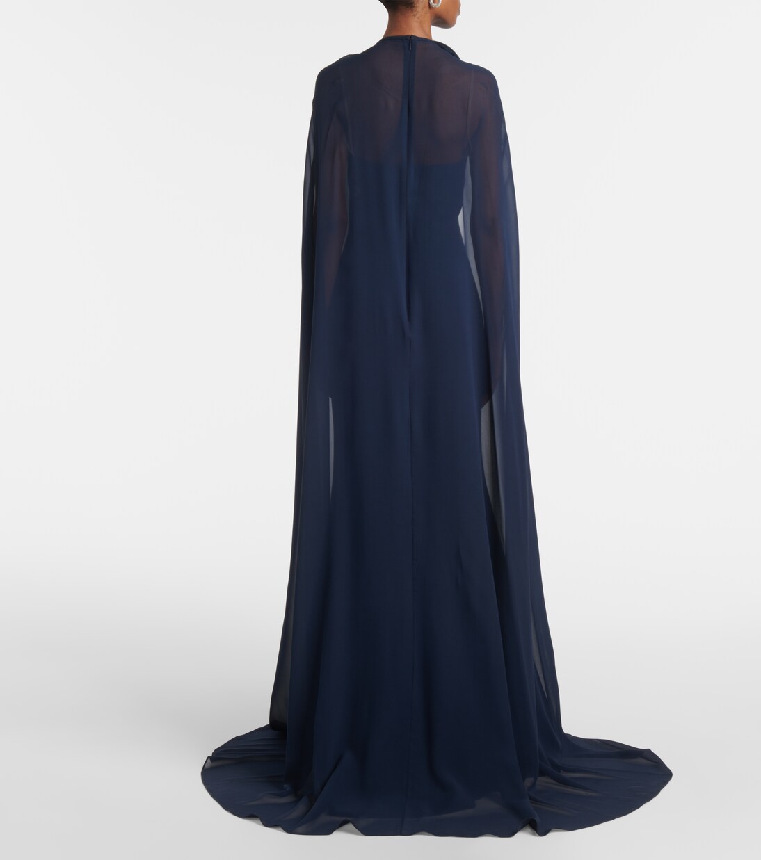 Abito lungo in cady di misto seta | Elie Saab