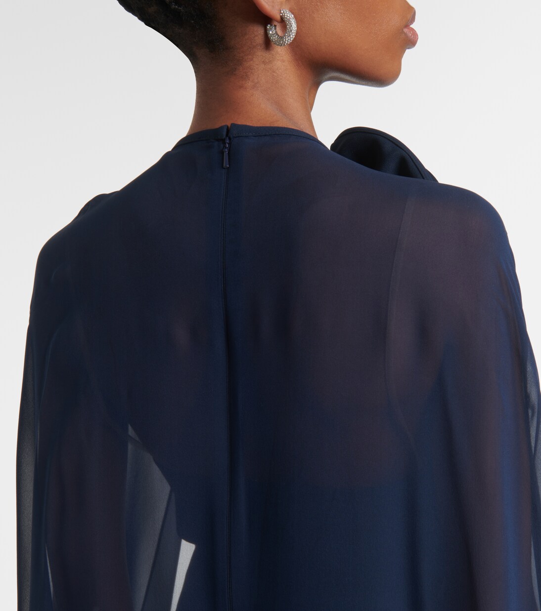 Abito lungo in cady di misto seta | Elie Saab