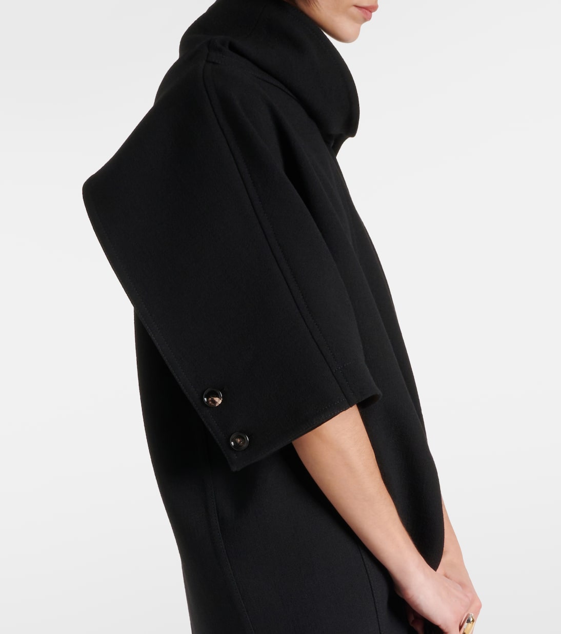 Top drapeado de crepé de lana virgen | Bottega Veneta
