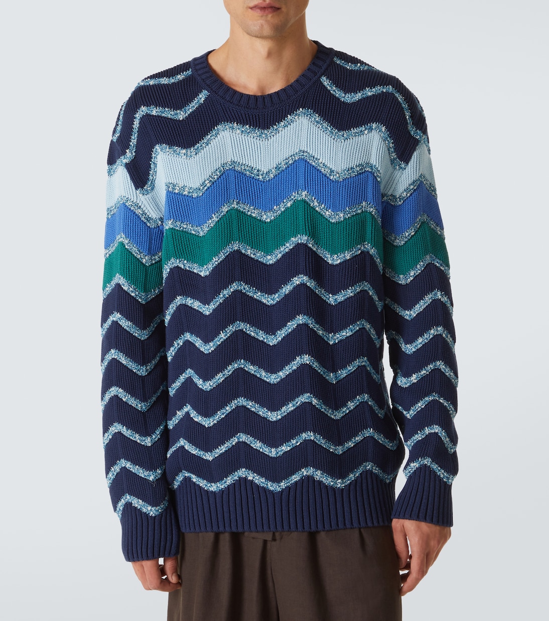 Jersey de mezcla de algodón en zigzag | Missoni