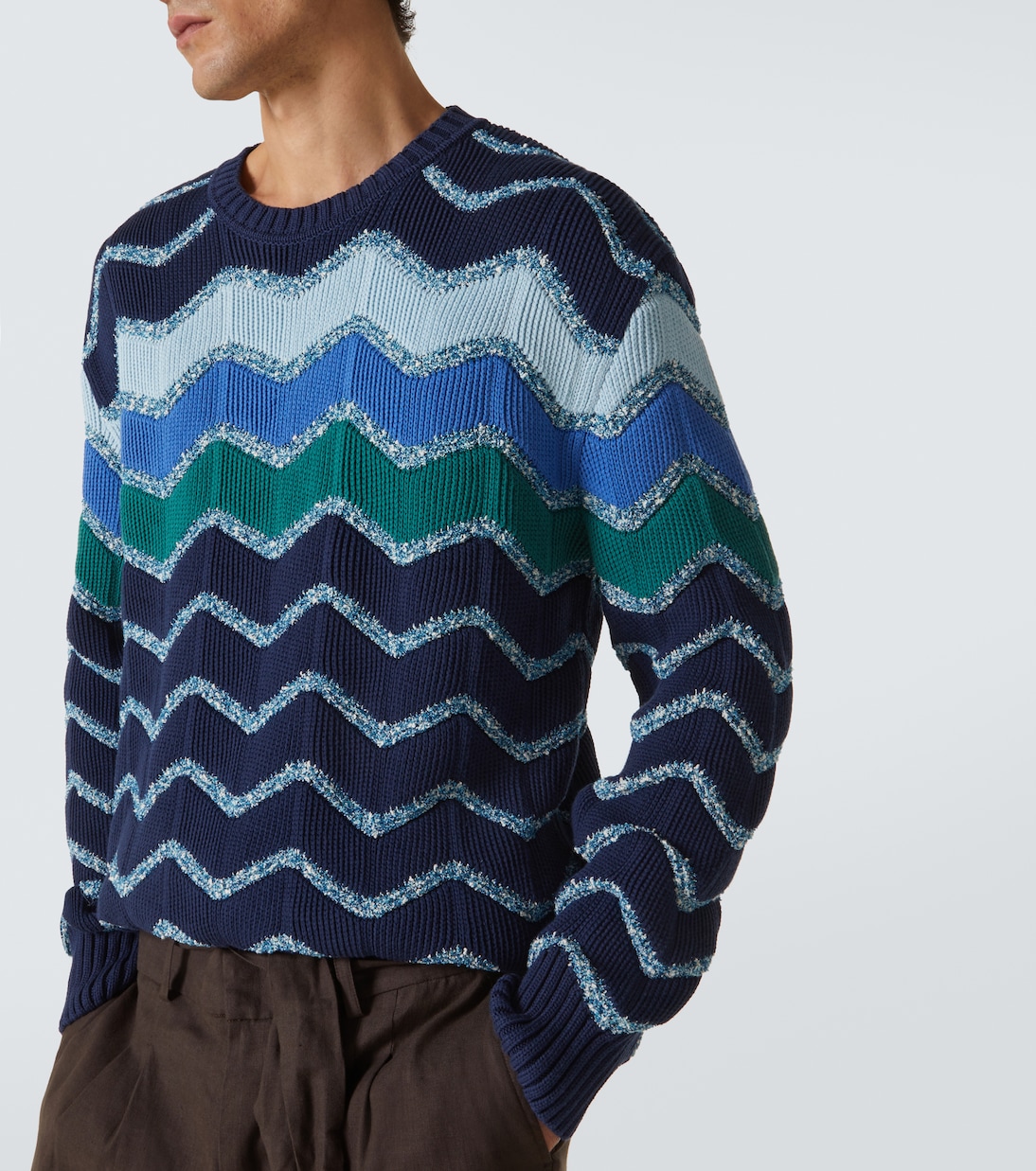 Jersey de mezcla de algodón en zigzag | Missoni