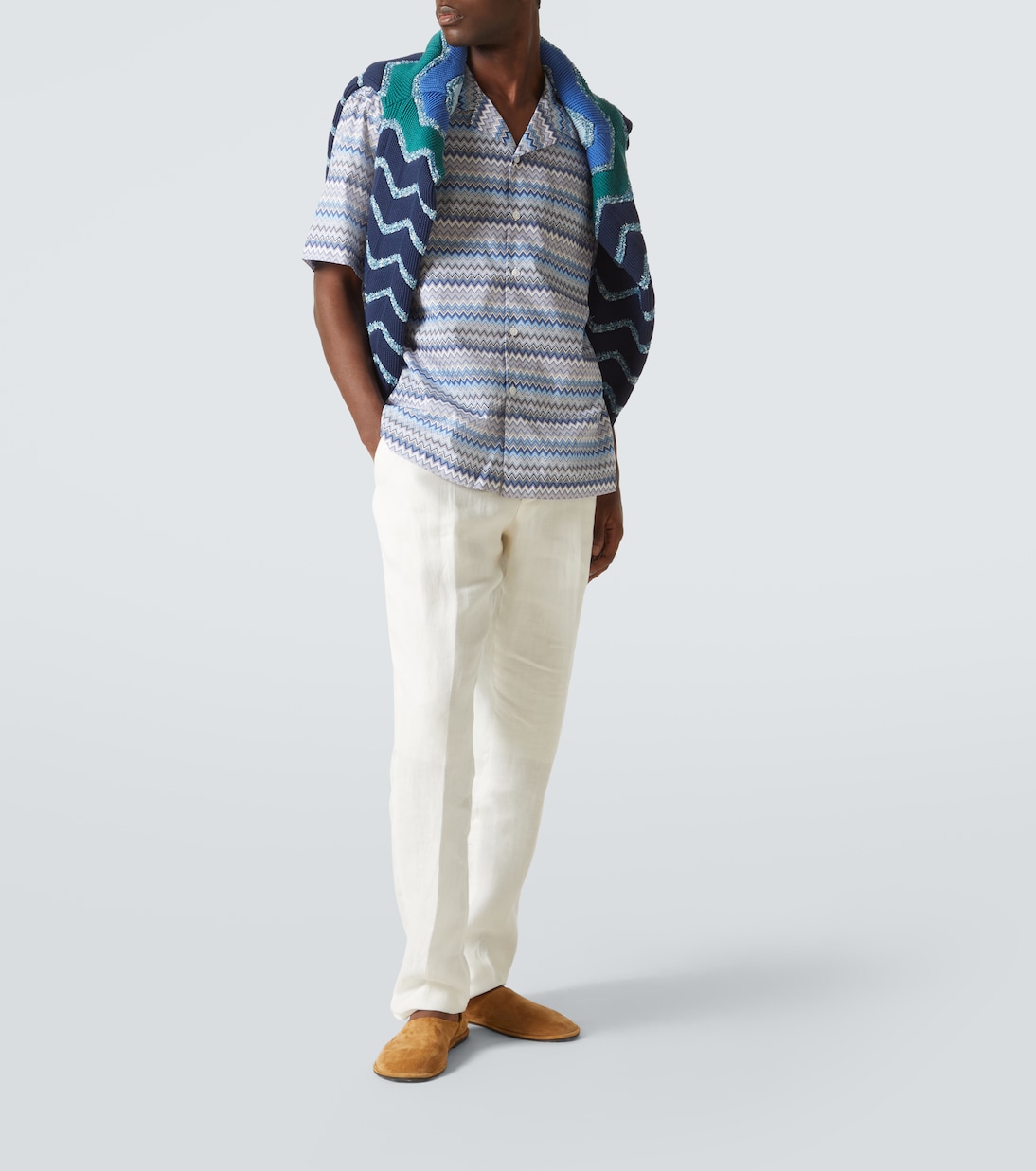 Camisa bowling de algodón en zigzag | Missoni