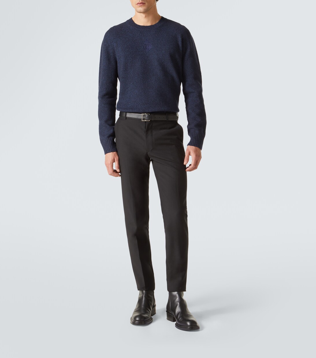 Skull embroidered wool-blend sweater | McQueen
