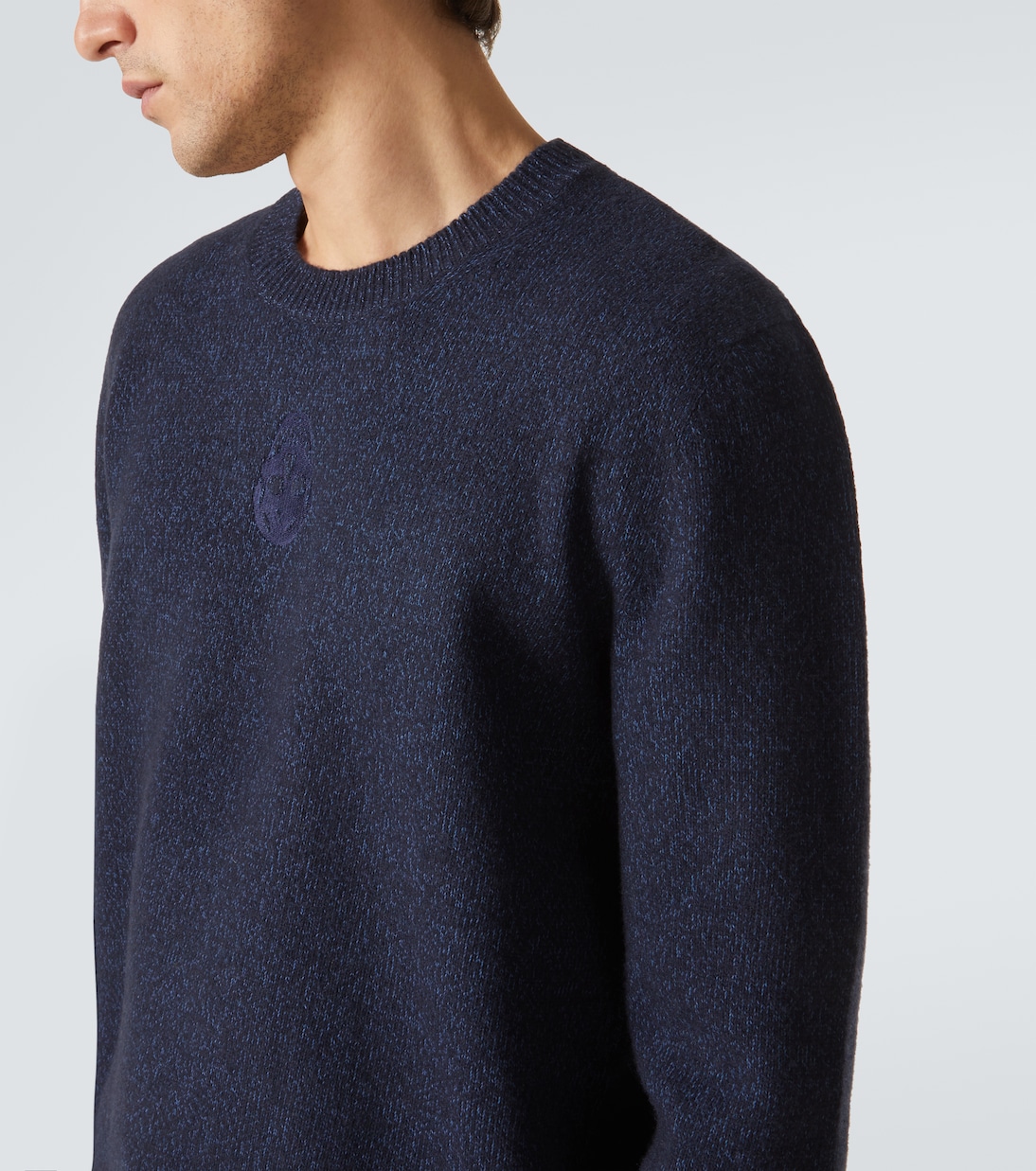 Skull embroidered wool-blend sweater | McQueen