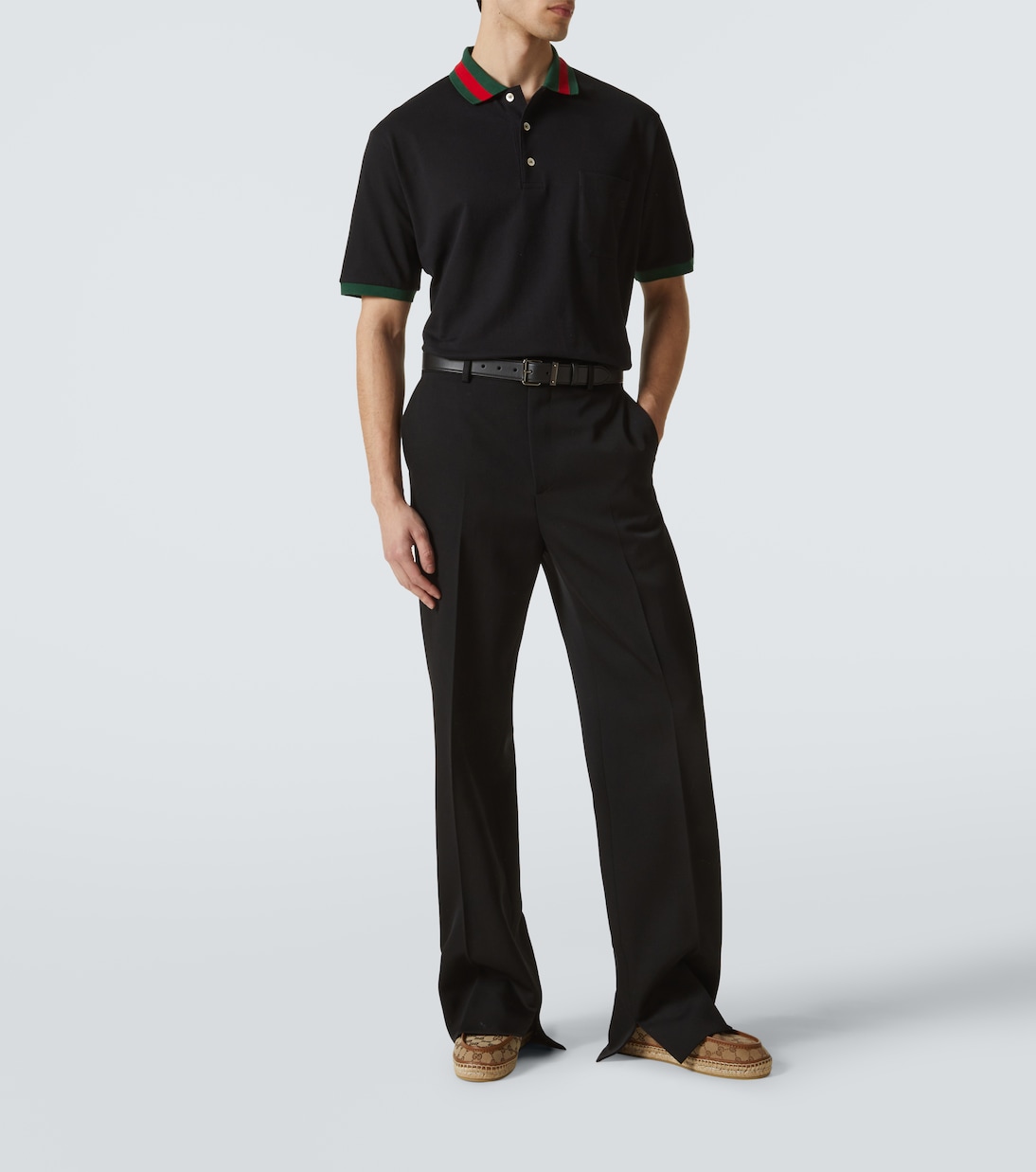 Horsebit GG Canvas jute-trimmed loafers | Gucci