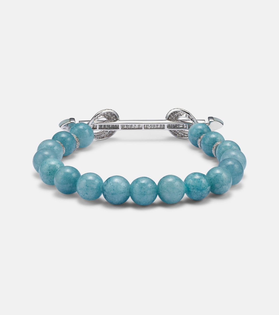 Bracciale in oro bianco 18kt ANANYA Chakra con acquamarine e diamanti per giovani eleganti