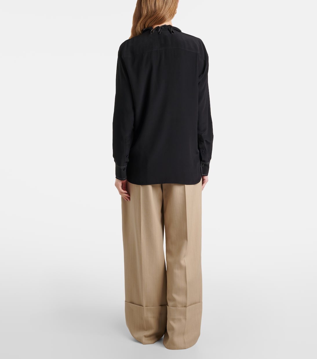 Blusa in seta con volant | Victoria Beckham