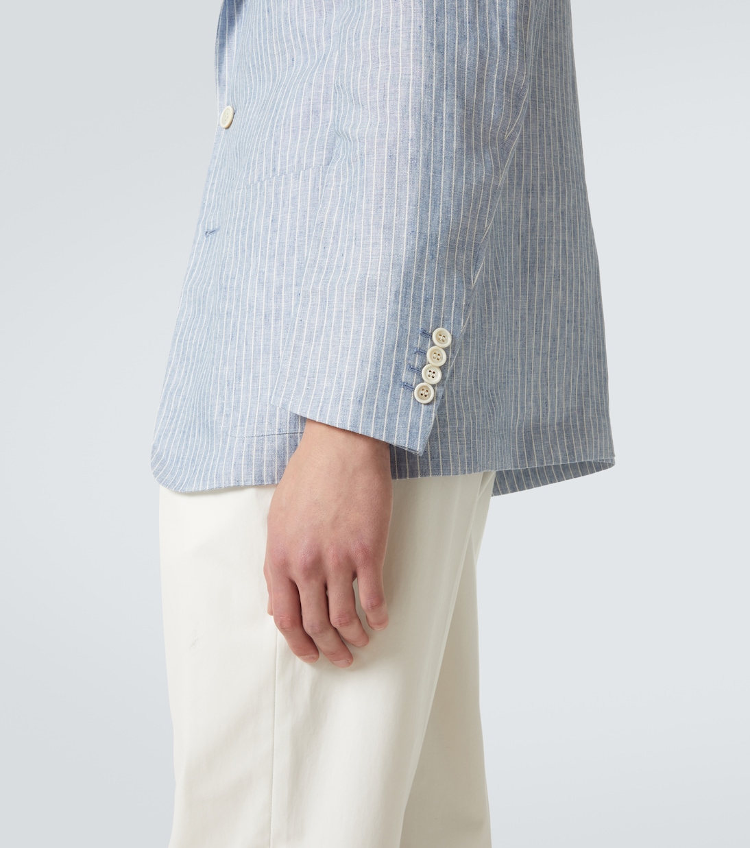 Striped linen-blend blazer | Dunhill