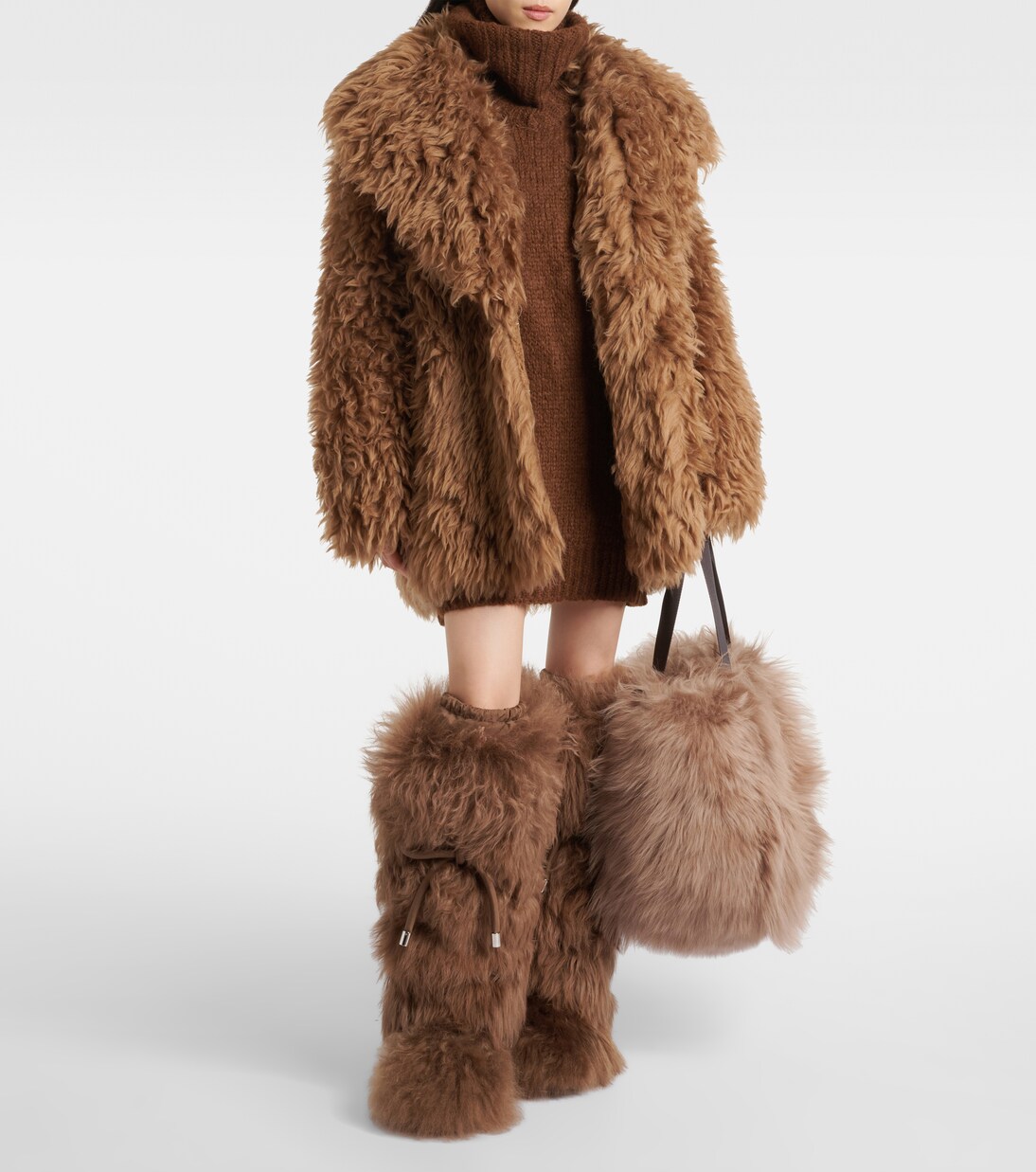 Bottes après-ski Gaia High en shearling | Moncler Grenoble