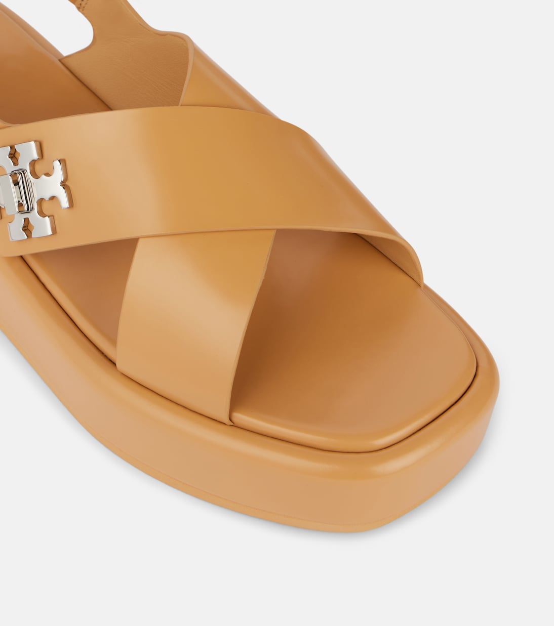 T Lock 40 leather platform sandals | Tory Burch