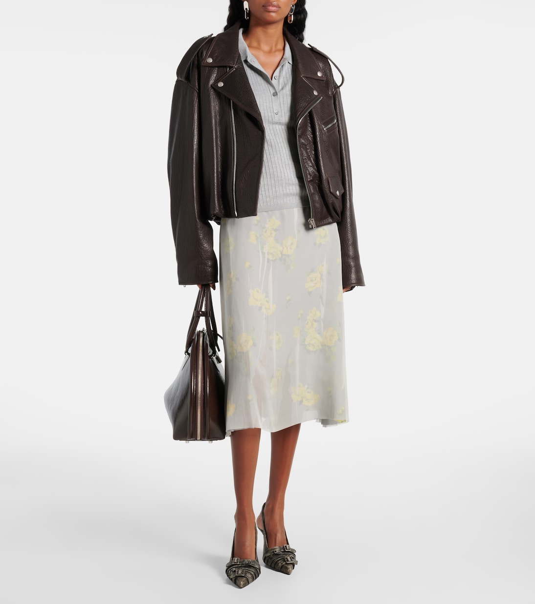 Gonna midi in mesh con stampa | Acne Studios