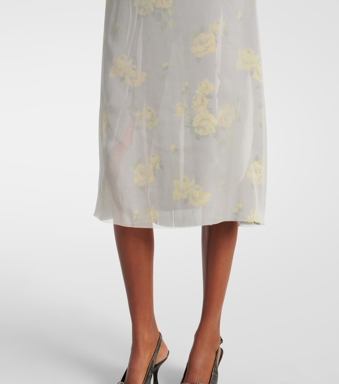 Gonna midi in mesh con stampa | Acne Studios