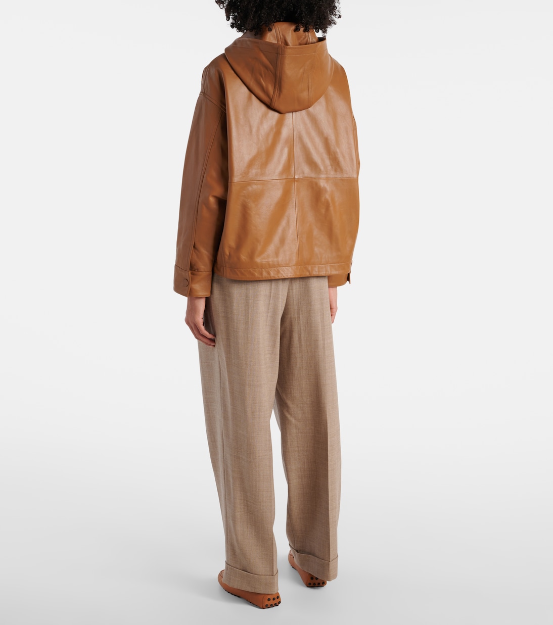 Giacca in pelle con cappuccio | Yves Salomon
