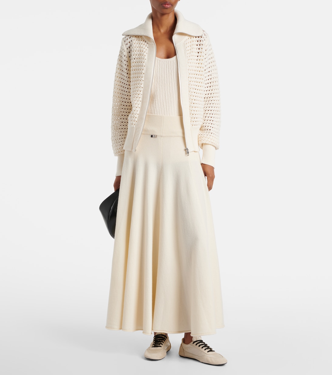 Eloise open-knit cotton zip-up cardigan | Varley