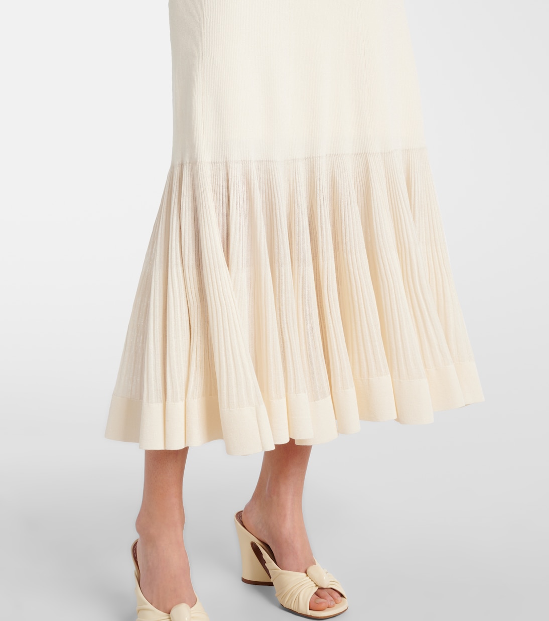 Falda midi acanalada Illuminate plisada | Zimmermann