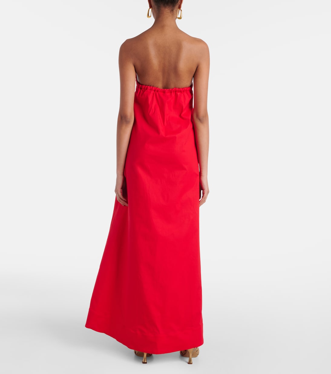 Bow-detail cotton-blend maxi dress | Adriana Degreas