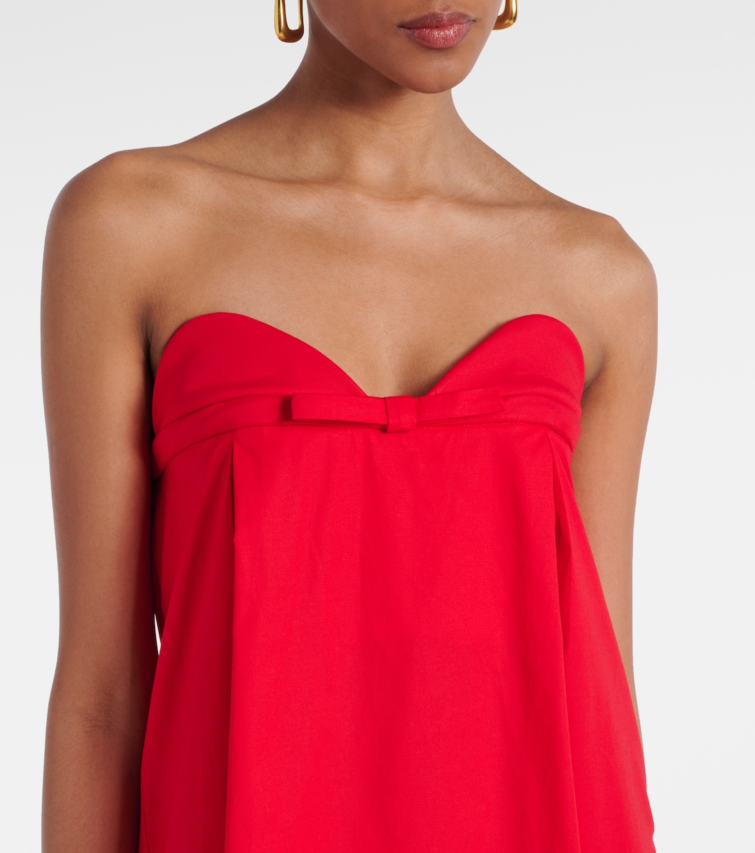 Bow-detail cotton-blend maxi dress | Adriana Degreas