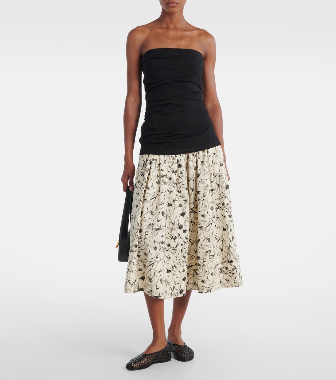Bedruckter Midirock Austin aus Baumwollpopeline | Proenza Schouler