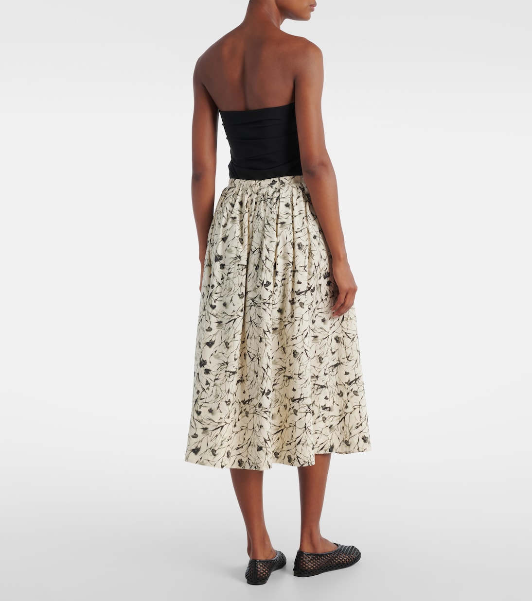 Bedruckter Midirock Austin aus Baumwollpopeline | Proenza Schouler