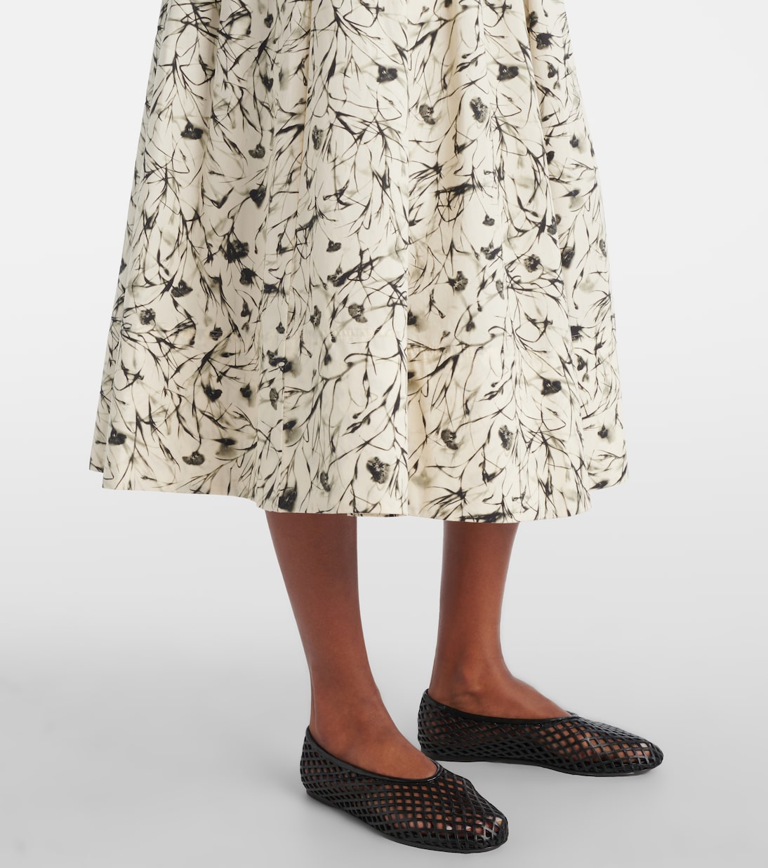 Bedruckter Midirock Austin aus Baumwollpopeline | Proenza Schouler