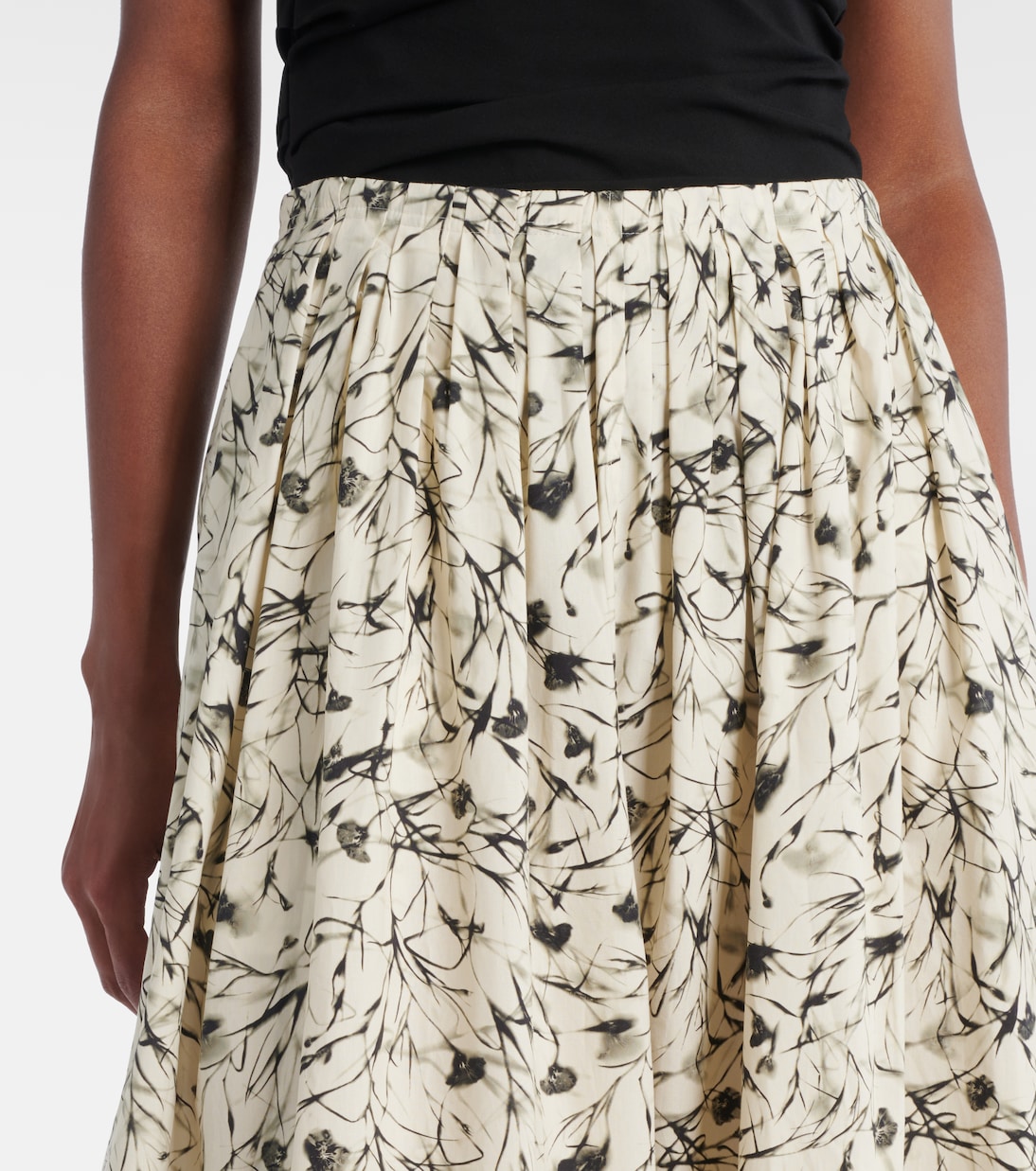 Bedruckter Midirock Austin aus Baumwollpopeline | Proenza Schouler