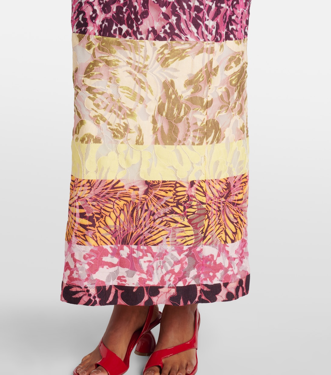 Printed patchwork maxi dress | Dries Van Noten