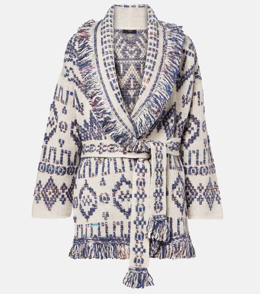 Grunge Beat fringed wool-blend wrap cardigan | Alanui