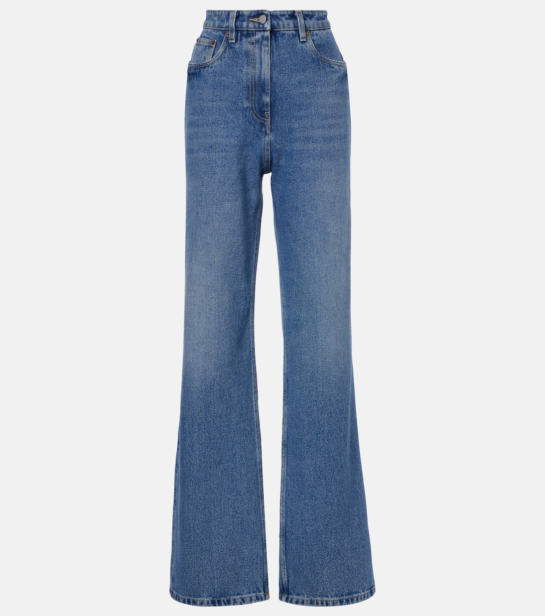 Jeans a gamba larga a vita alta | Prada