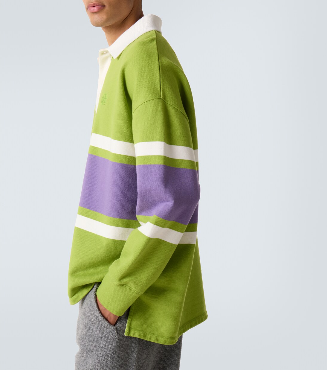 Striped cotton polo sweater | Loewe