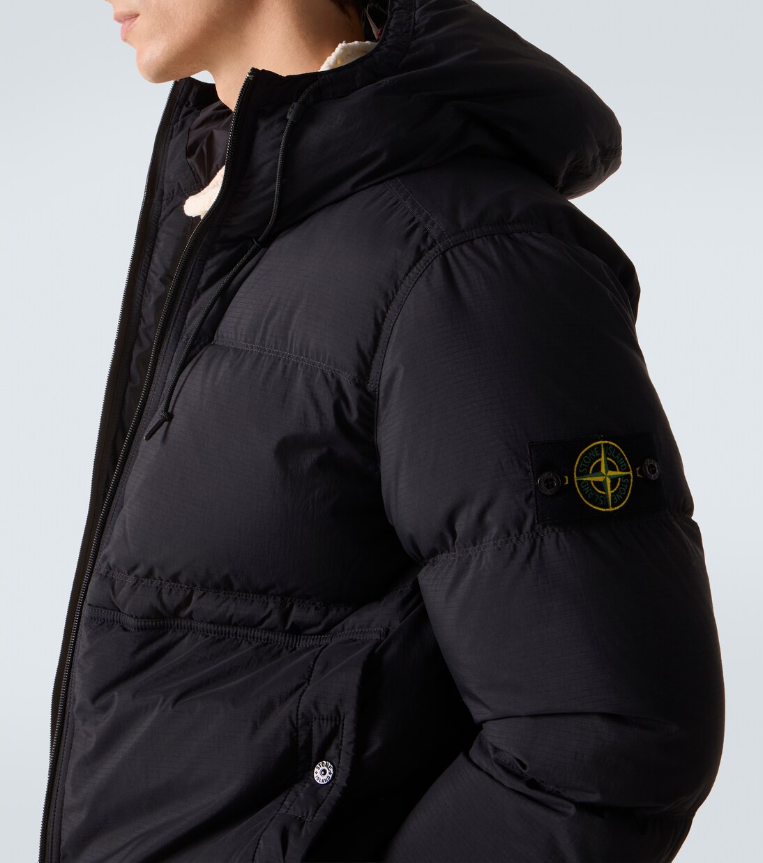 Compass hooded quilted down jacket | Stone Island
