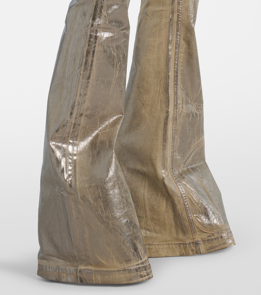 Bolan coated high-rise bootcut jeans | Rick Owens