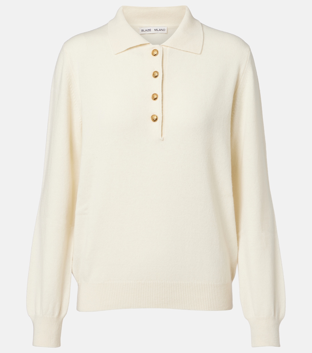 Highland wool and cashmere polo sweater | Blazé Milano