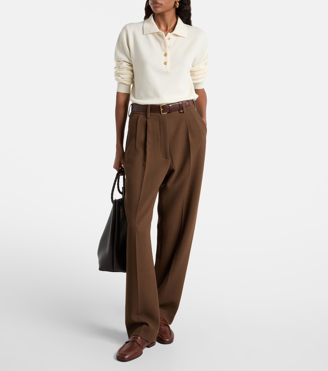 Highland wool and cashmere polo sweater | Blazé Milano
