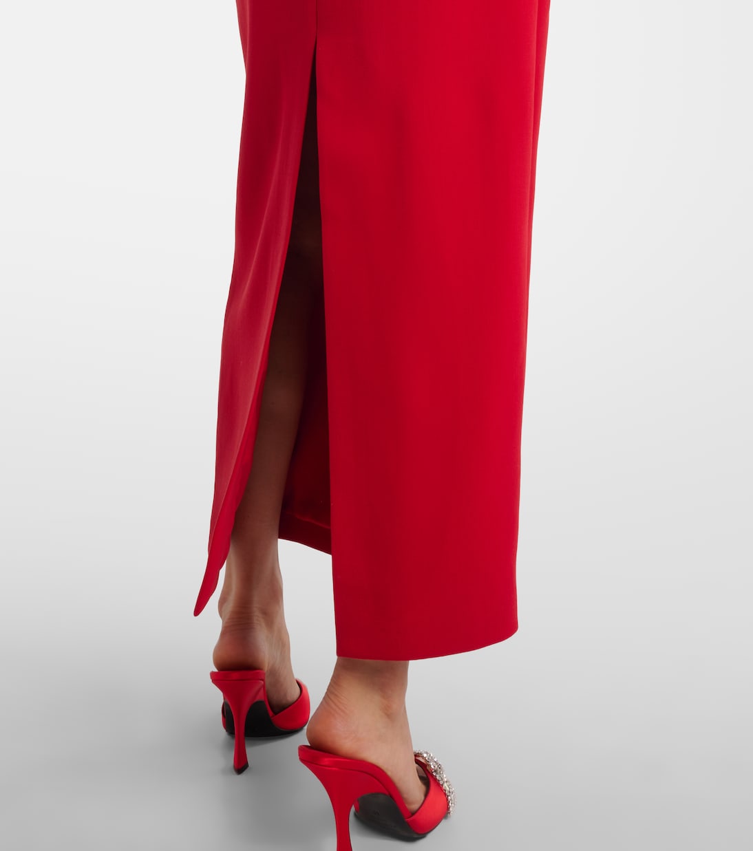 Floral-appliqué wool-blend gown | Magda Butrym