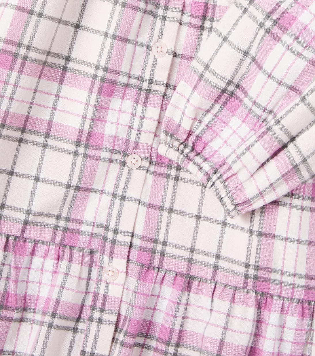 Plaid shirred cotton dress | Louise Misha