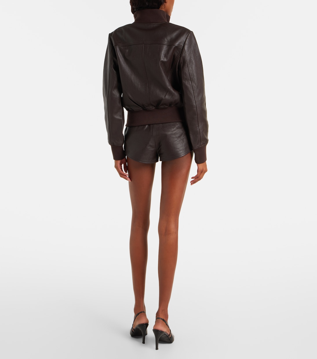 Tobias leather bomber jacket | The Frankie Shop