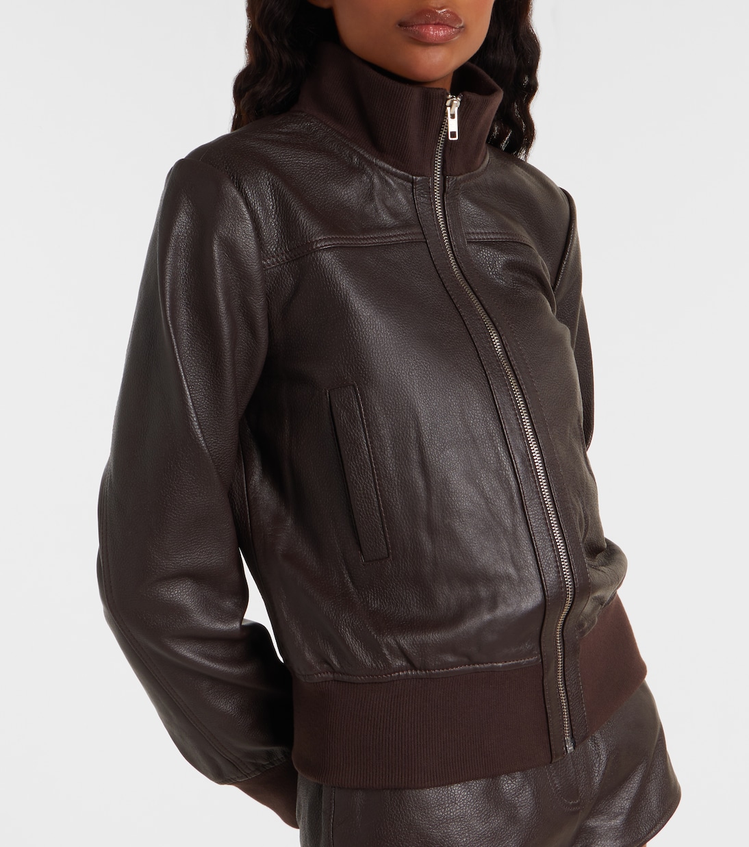 Tobias leather bomber jacket | The Frankie Shop