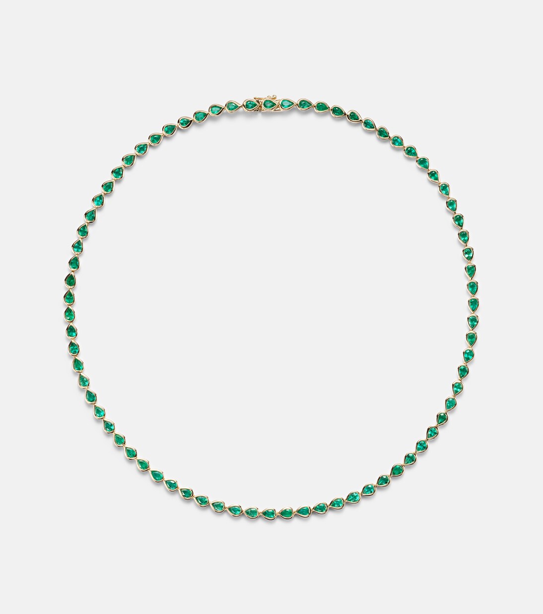 18kt gold choker with emeralds | Anita Ko
