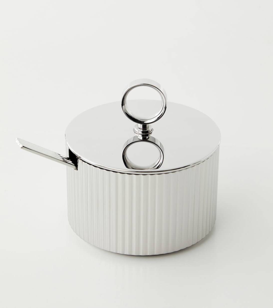 Bernadotte sugar bowl and spoon set by Sigvard Bernadotte | Georg Jensen