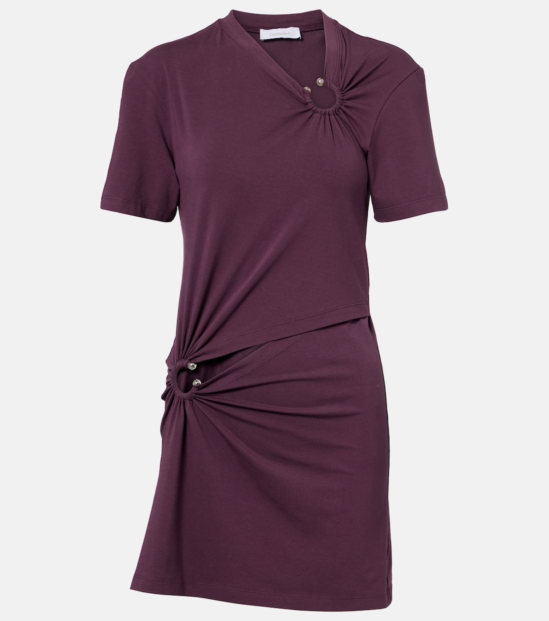 Cutout cotton-blend jersey minidress | Rabanne