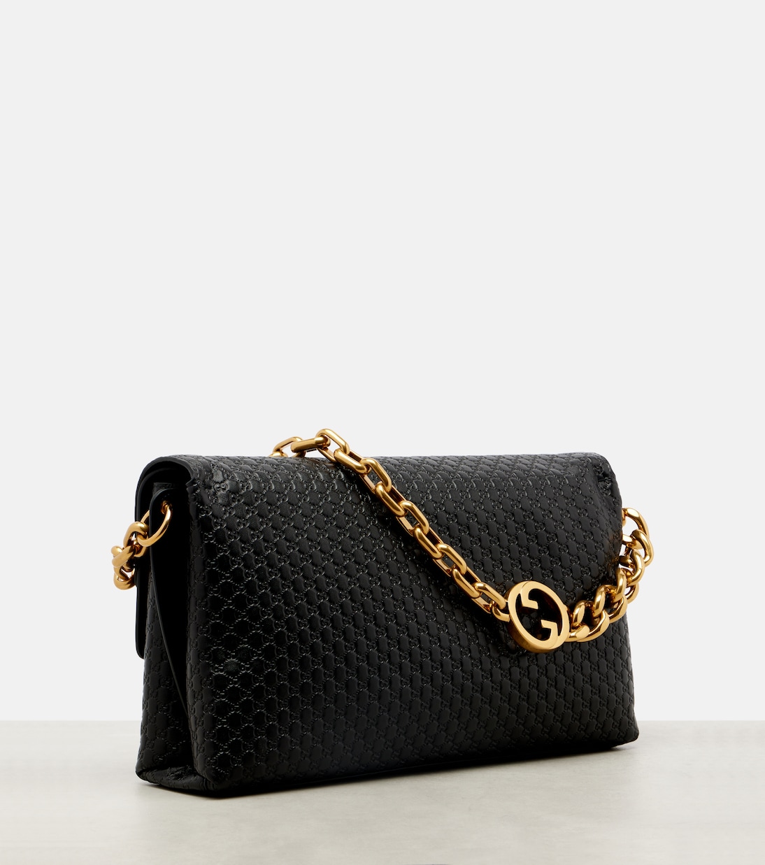 Interlocking G Large leather shoulder bag | Gucci