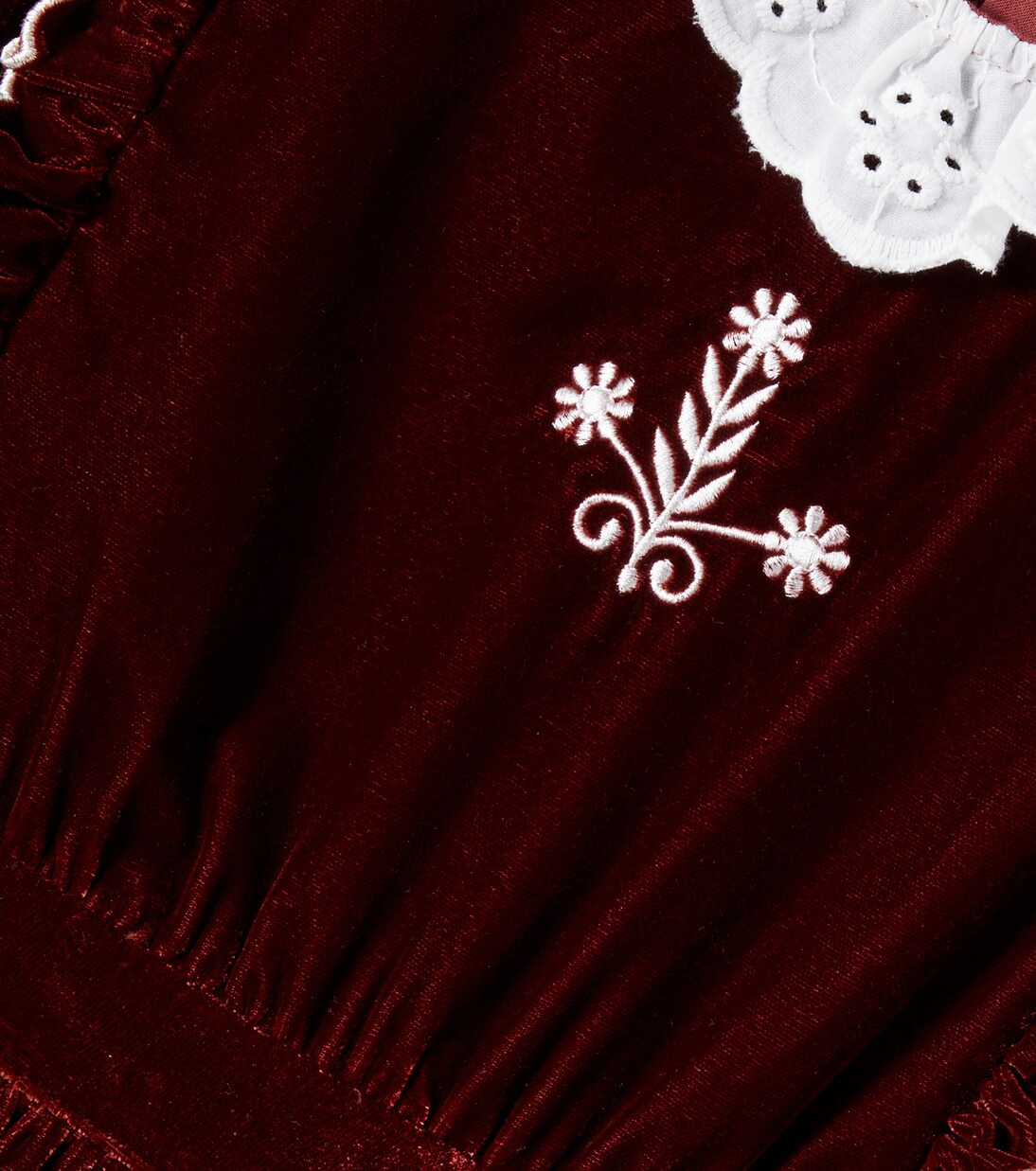 Abril floral embroidered velvet dress | The New Society