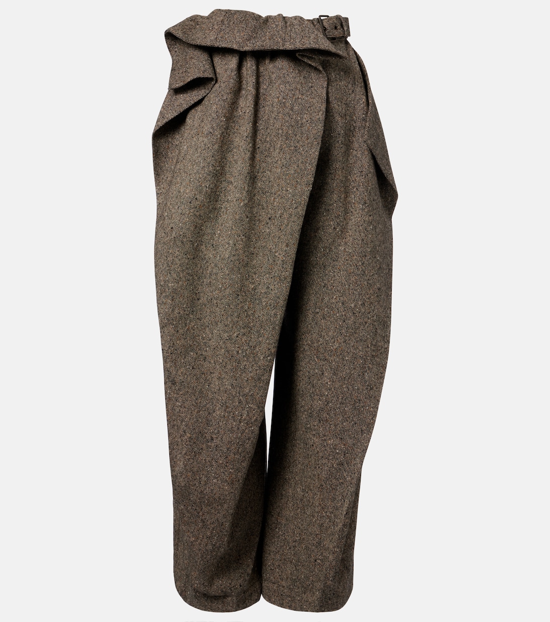 Asymmetric wool wide-leg pants | JW Anderson