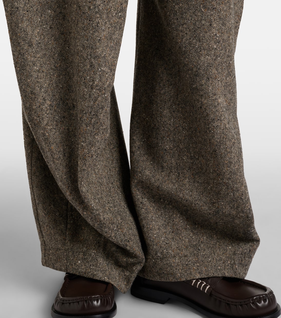 Asymmetric wool wide-leg pants | JW Anderson